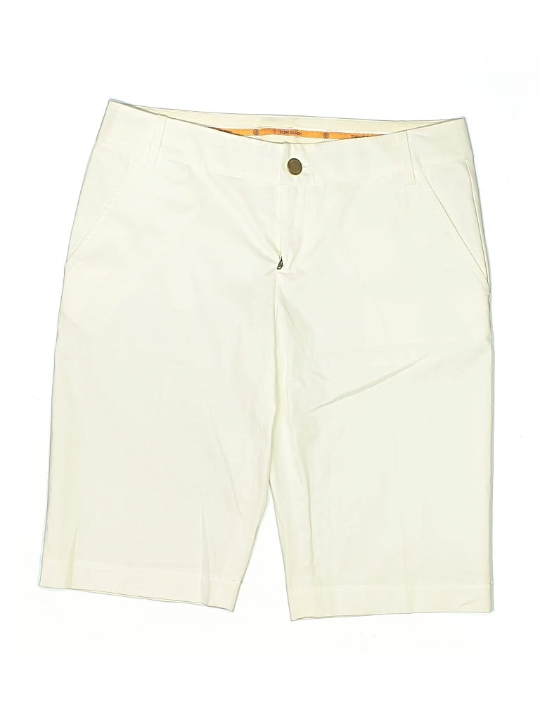 Pre-owned Tory Burch Khaki Shorts In White