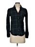 Noir Plaid Green Long Sleeve Button-Down Shirt Size XS - photo 1
