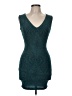 Grayson Chevron-herringbone Teal Cocktail Dress Size Med (3) - photo 1