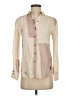 Tinsels 100% Viscose Color Block Ivory Long Sleeve Blouse Size 0 - photo 1