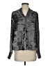 David Lerner 100% Polyester Metallic Silver Long Sleeve Blouse Size S - photo 1