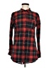 Love Potion 100% Polyester Plaid Red Long Sleeve Blouse Size M - photo 1