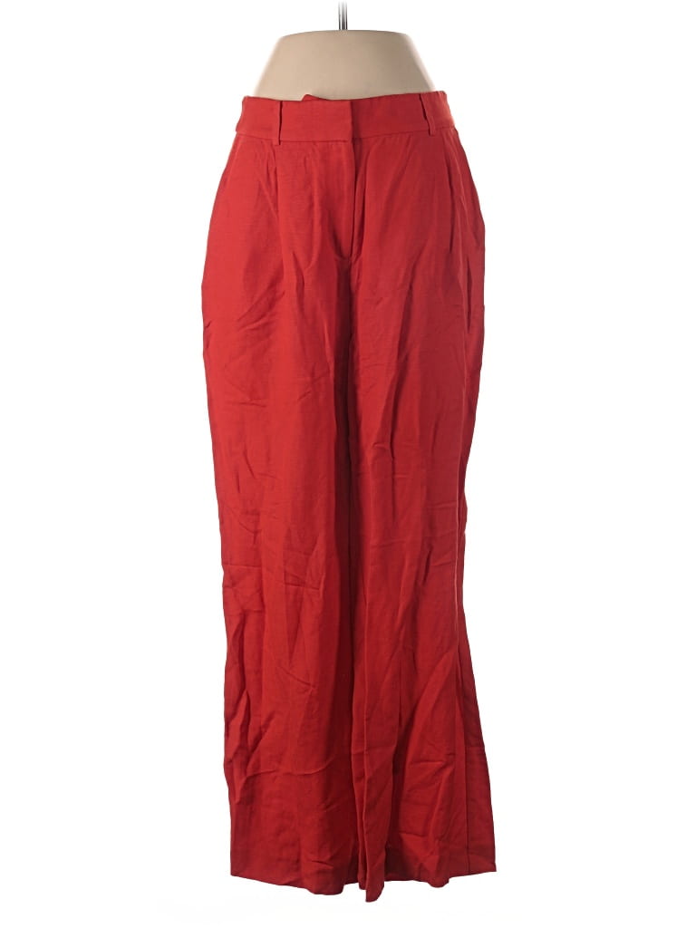 Pre-owned Ann Taylor Loft Linen Pants In Red