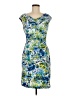 Connected Apparel Print Blue Cocktail Dress Size 8 (petite) - photo 1