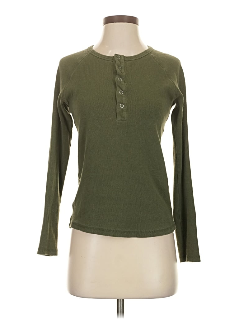Pre-owned United By Blue Long Sleeve Henley Shirt In Green