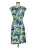 Connected Apparel Print Blue Cocktail Dress Size 8 (petite) - photo 2