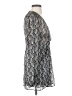 Zara Chevron-herringbone Silver Cocktail Dress Size XS - photo 4