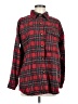 Assorted Brands 100% Polyester Plaid Red Long Sleeve Blouse Size M - photo 1