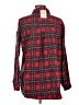 Assorted Brands 100% Polyester Plaid Red Long Sleeve Blouse Size M - photo 2