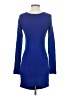 Express Solid Blue Casual Dress Size XS - photo 2