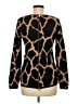 Neiman Marcus 100% Cashmere Animal Print Brown cardigan Size M - photo 2