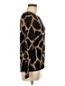 Neiman Marcus 100% Cashmere Animal Print Brown cardigan Size M - photo 4