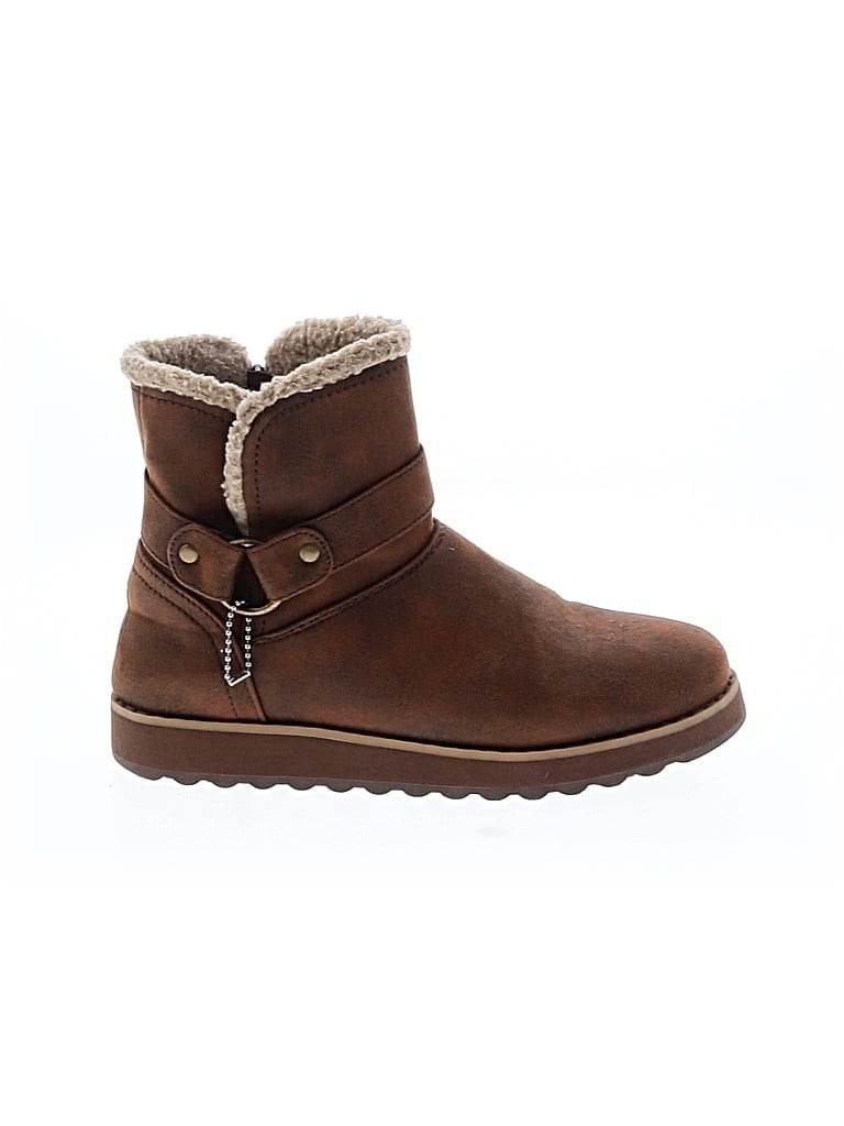 Pre-owned Skechers Ankle Boots In Brown
