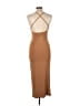 Shein Solid Tan Brown Casual Dress Size L - photo 2