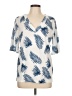 Assorted Brands Tropical Ivory Short Sleeve Blouse Size L - photo 1