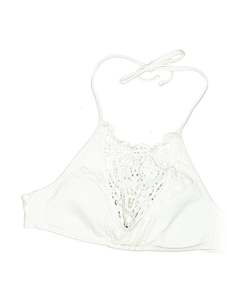 Pre-owned Becca Swimsuit Top Ivory Swimwear In White