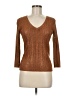 BCBGMAXAZRIA 100% Acrylic Brown 3/4 Sleeve Top Size M - photo 1