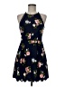 Speechless Floral Blue Cocktail Dress Size M - photo 1