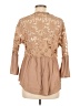 Unbranded Tan 3/4 Sleeve Blouse Size M - photo 2