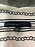 Adrienne Vittadini Stripes Silver Long Sleeve Blouse Size M - photo 7