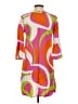 Escapada 100% Rayon Print Orange Casual Dress Size S - photo 2
