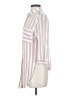 Vixbe 100% Rayon Stripes Ivory 3/4 Sleeve Button-Down Shirt Size S - photo 5