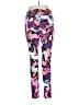 Lularoe Floral Purple Active Pants Size 1X (Tall & Curvy) - photo 2