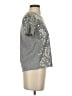 J.Crew 100% Cotton Metallic Silver Short Sleeve Top Size S - photo 4