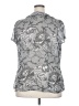 Worthington 100% Polyester Gray Short Sleeve Blouse Size 2X - photo 2