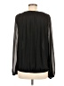 T Tahari 100% Polyester Black Long Sleeve Blouse Size M - photo 2