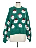 Assorted Brands Polka Dots Green Pullover Sweater Size M - photo 1