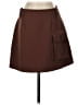 Open Edit 100% Polyester Solid Brown Casual Skirt Size S - photo 1