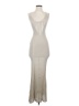 Shein 100% Viscose Metallic Silver Cocktail Dress Size 2 - photo 1