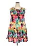 Unbranded Print Orange Cocktail Dress Size 2X - photo 1