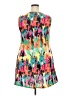 Unbranded Print Orange Cocktail Dress Size 2X - photo 2