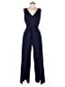 Tahari by ASL 100% Polyester Solid Blue Jumpsuit Size 4 - photo 1