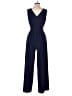 Tahari by ASL 100% Polyester Solid Blue Jumpsuit Size 4 - photo 2