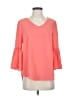 NY Collection 100% Polyester Orange 3/4 Sleeve Blouse Size S - photo 1