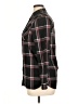 RVCA Plaid Black Long Sleeve Button-Down Shirt Size 10 - photo 5
