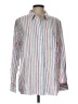 Gap Stripes White Long Sleeve Button-Down Shirt Size L - photo 1