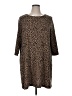 Massini Animal Print Brown Casual Dress Size 1X - photo 1