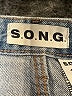 S.O.N.G. 100% Cotton Color Block Blue Jeans Size 11 - photo 7