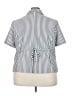 Sweet Stripes Silver Short Sleeve Blouse Size 24W - photo 2
