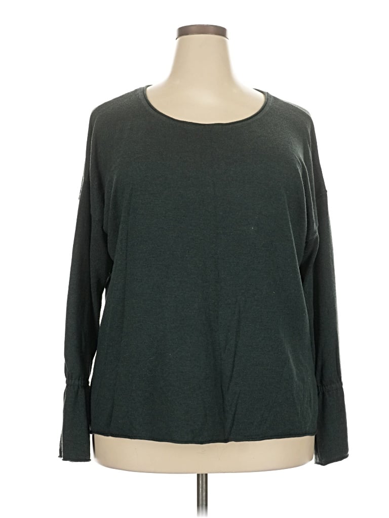 Pre-owned 14th & Union Long Sleeve T-shirt In Green