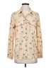 Elodie Floral Tan Long Sleeve Blouse Size S - photo 1