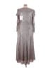 Mac Duggal 100% Polyester Metallic Silver Cocktail Dress Size 24w - photo 2