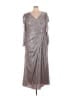 Mac Duggal 100% Polyester Metallic Silver Cocktail Dress Size 24w - photo 1