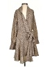 She + Sky Animal Print Brown Casual Dress Size S - photo 1