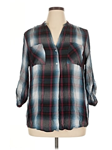 Joe Fresh 3/4 Sleeve Button-Down Shirt (view 1)