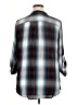 Joe Fresh 100% Rayon Plaid Blue 3/4 Sleeve Button-Down Shirt Size 1X - photo 2